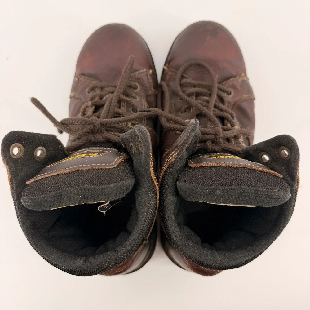 Dr Martens Industrial Steel Toe Work Boots Mens 11 Brown Leather Lace Up Hiking